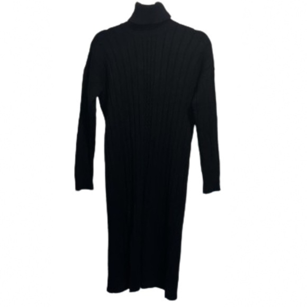 Coco + Carmen black long sleeve turtleneck ribbed sweater dress NWT size S/M
